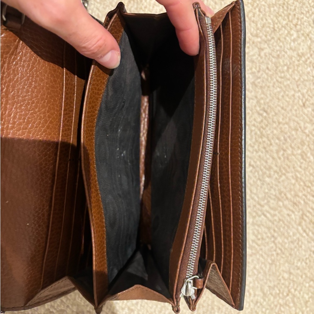 Gucci- Elegant Brown Leather and Denim bag - Picture 4 of 6